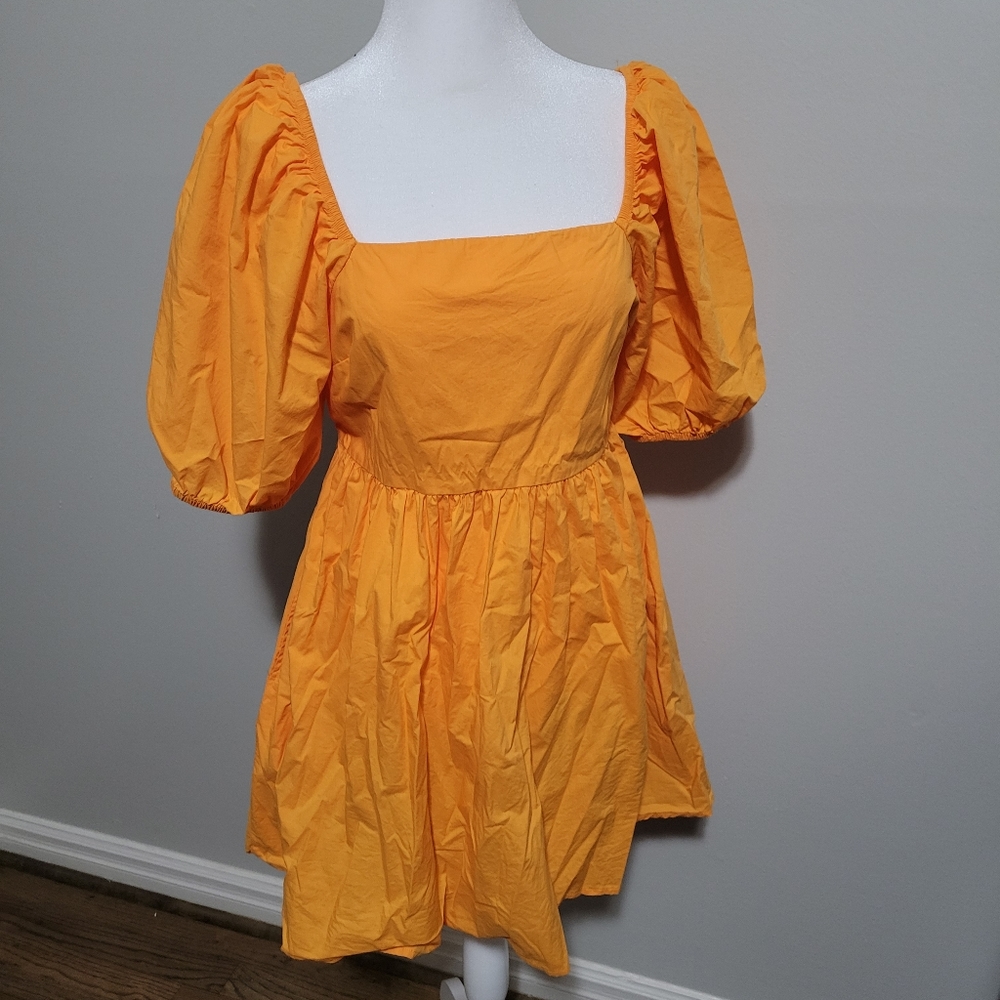 A New Day puff sleeve mini dress